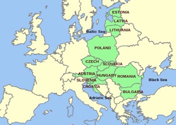 Mappa-paesi-Est-Europa-crescita-in-UE